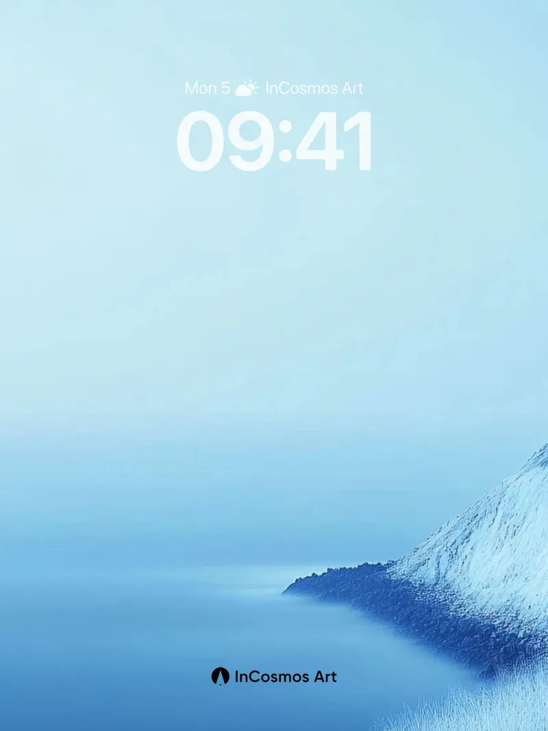 Serenity Lighthouse Wallpaper with Frozen Cliffs