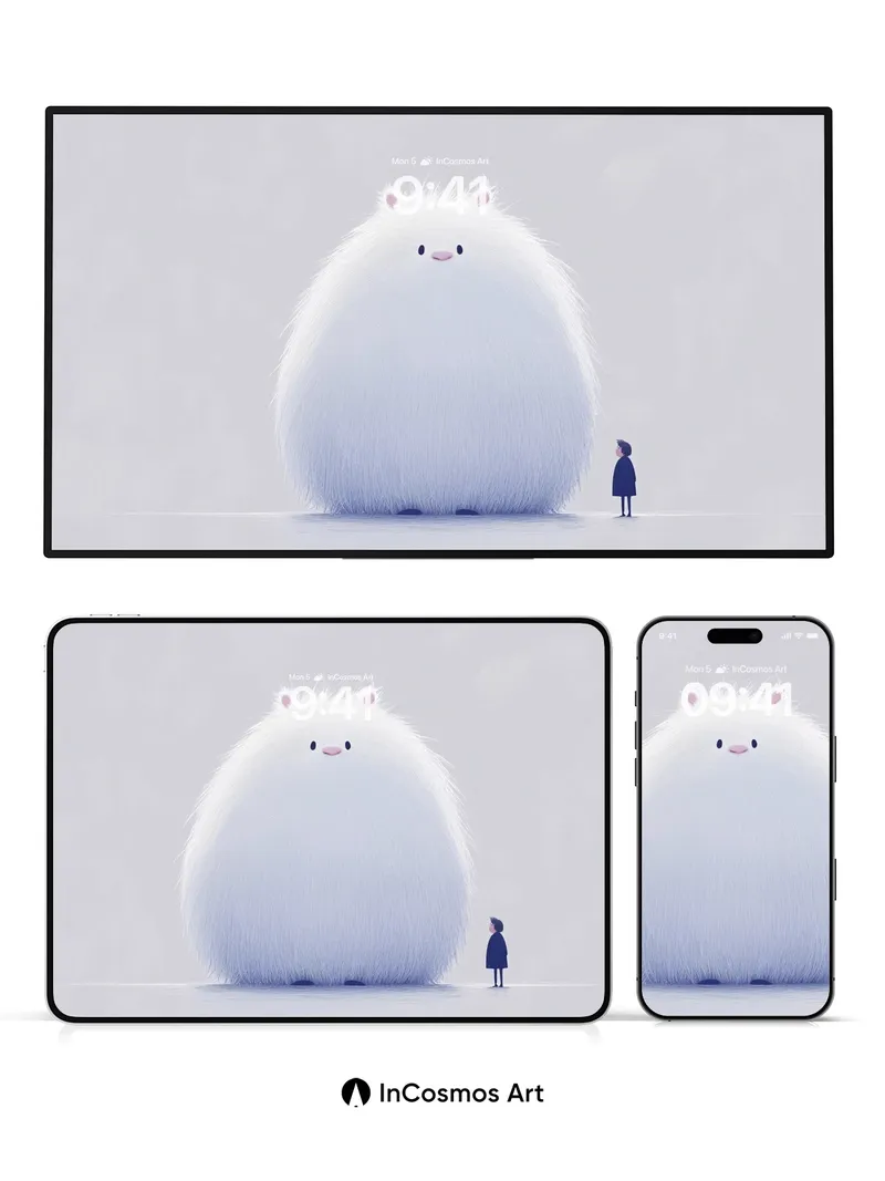 Serenity Fluff Wallpaper with Gentle Giant