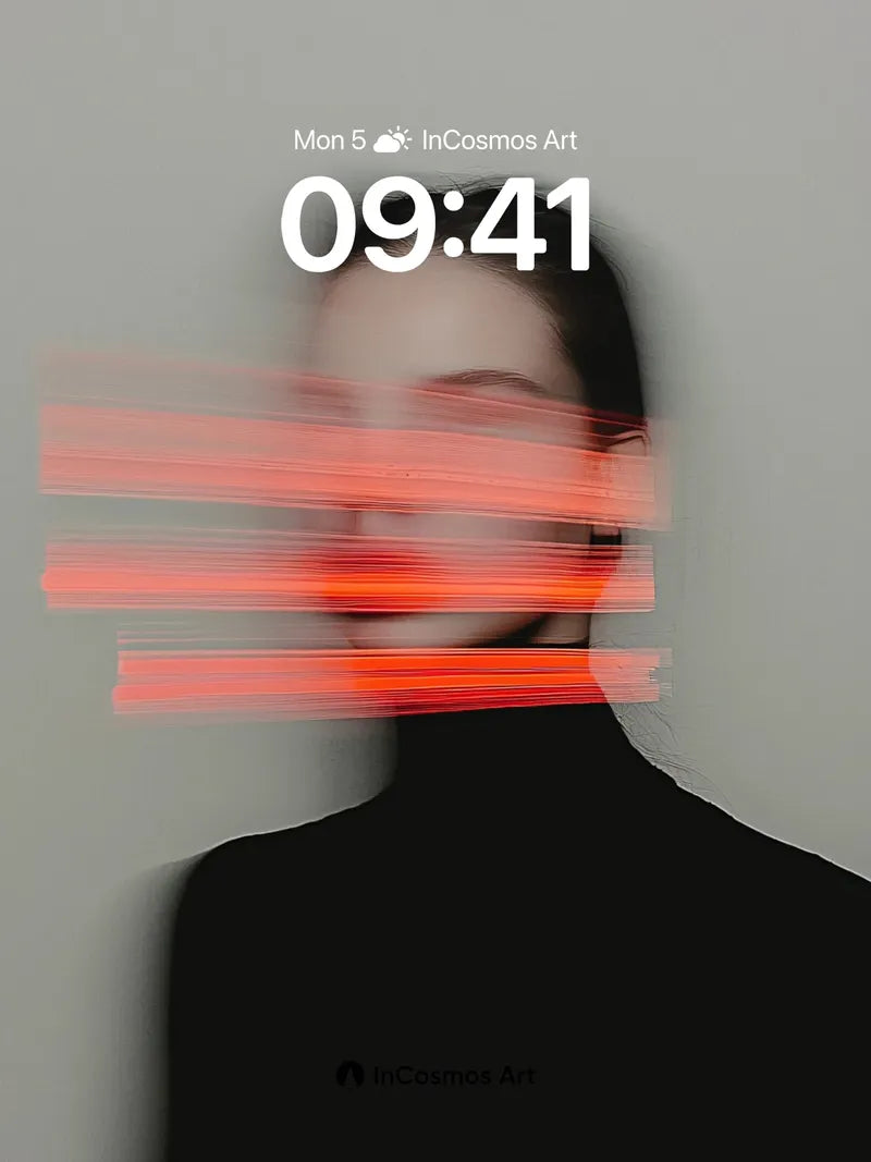 Neon Veil Wallpaper with Motion Blur