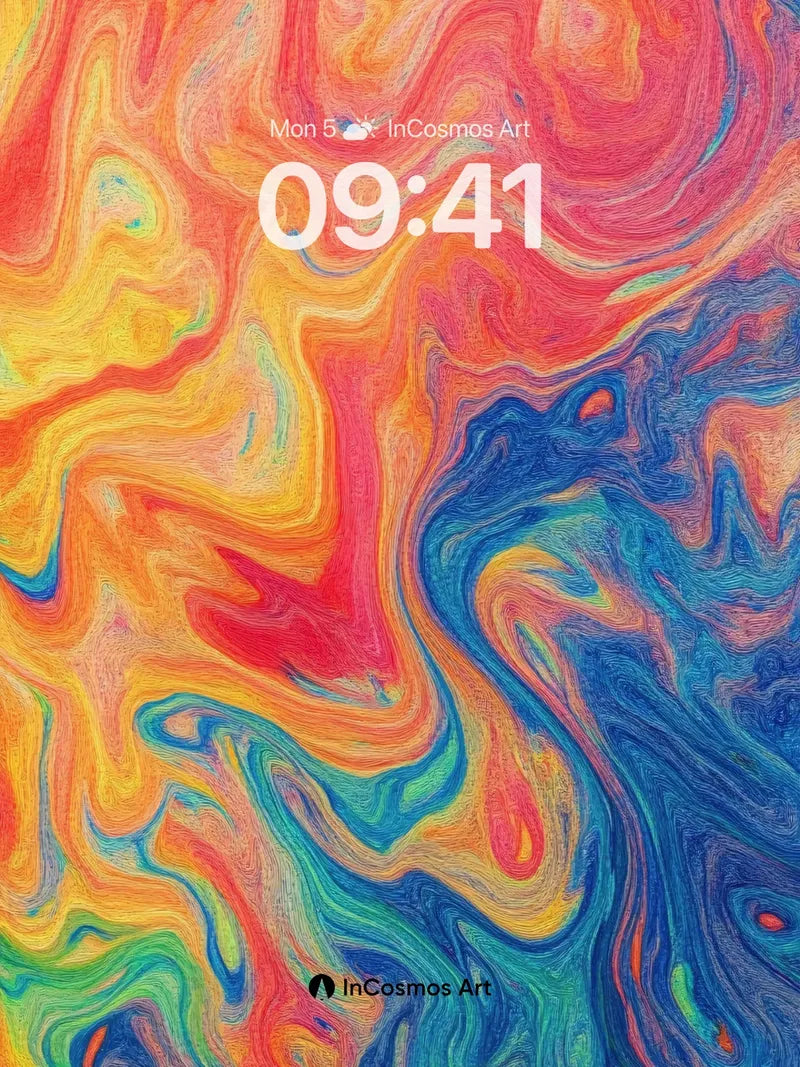 Fiery Mirage Wallpaper with Liquid Chroma