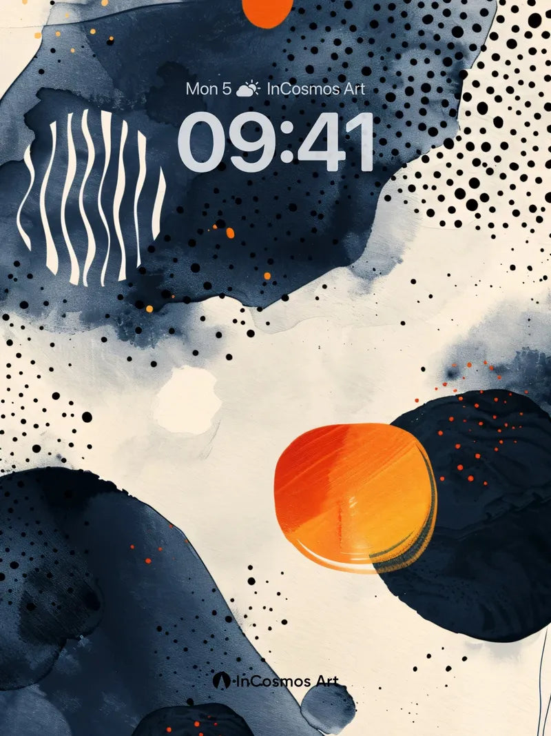 Cosmic Drift Wallpaper with Polka Dot Whispers wallpaper for iPhone, iPad & Mac