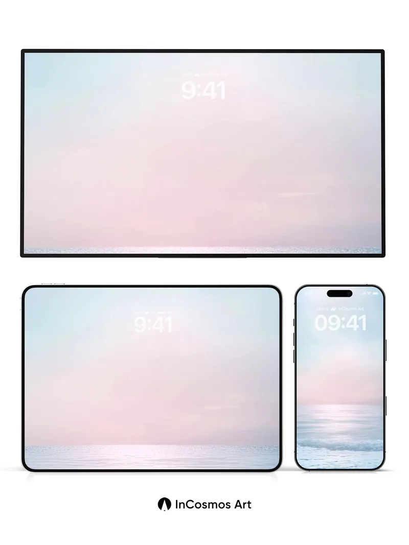 Serene Horizon Wallpaper with Soft Light Gradient