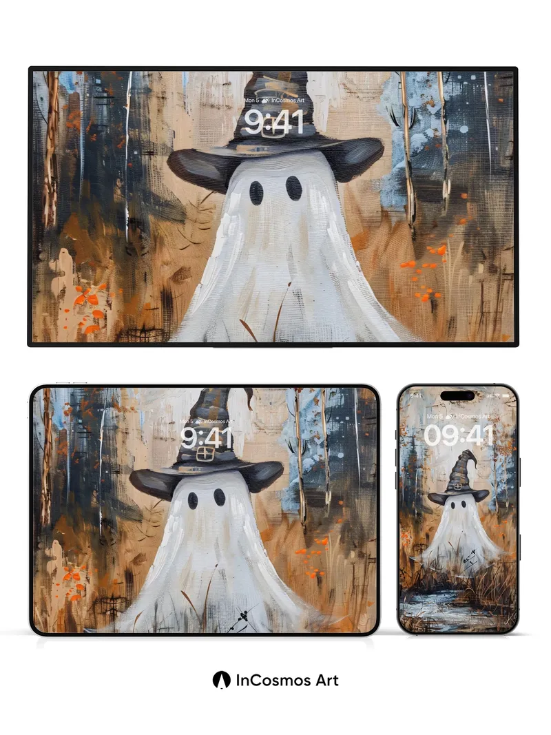 Whispering Ghost Wallpaper with Autumn Hush