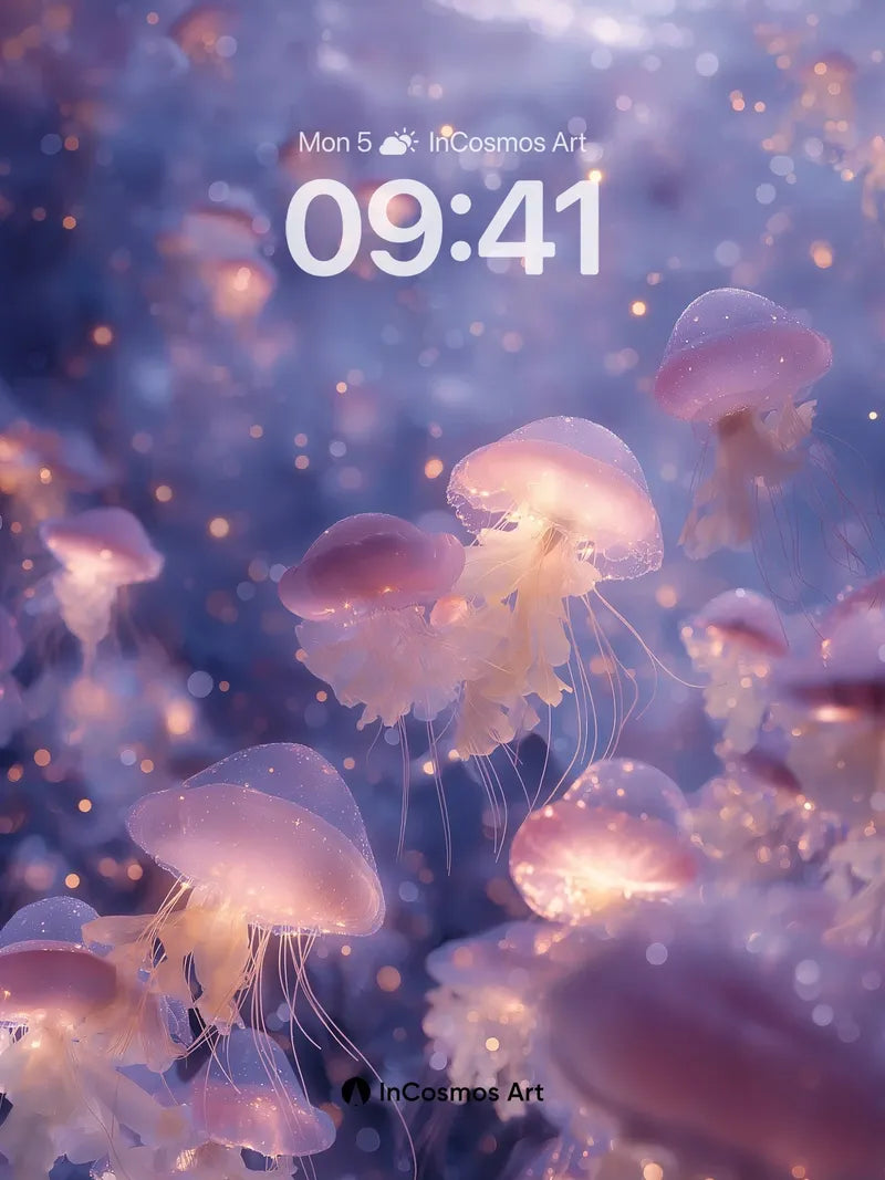 Luminous Drift Wallpaper with Ethereal Tides wallpaper for iPhone, iPad & Mac