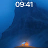 Fog-Lit Haven Wallpaper with Mountain Sentinel wallpaper for iPhone, iPad & Mac