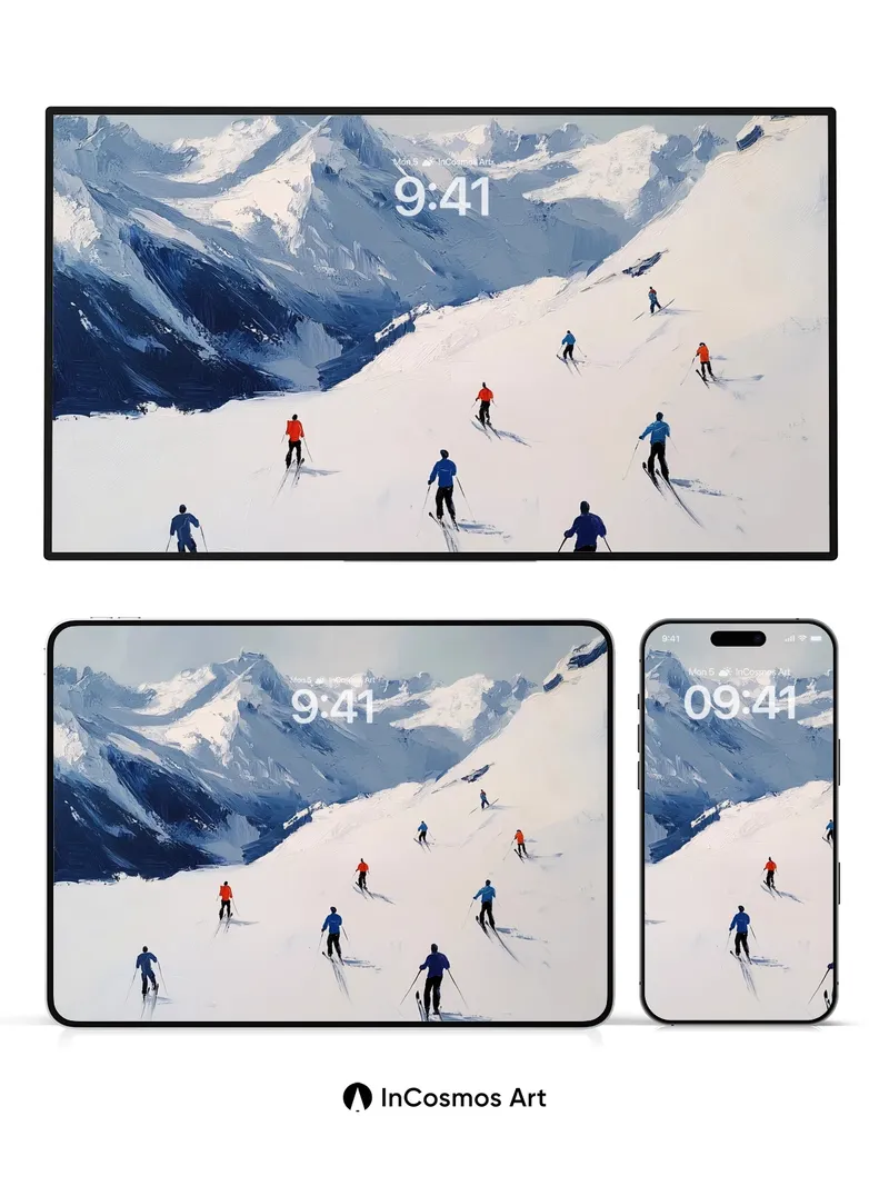 Silent Ascent Wallpaper with Alpine Echoes