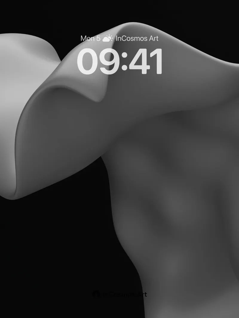 Silken Void Wallpaper with Floating Curves