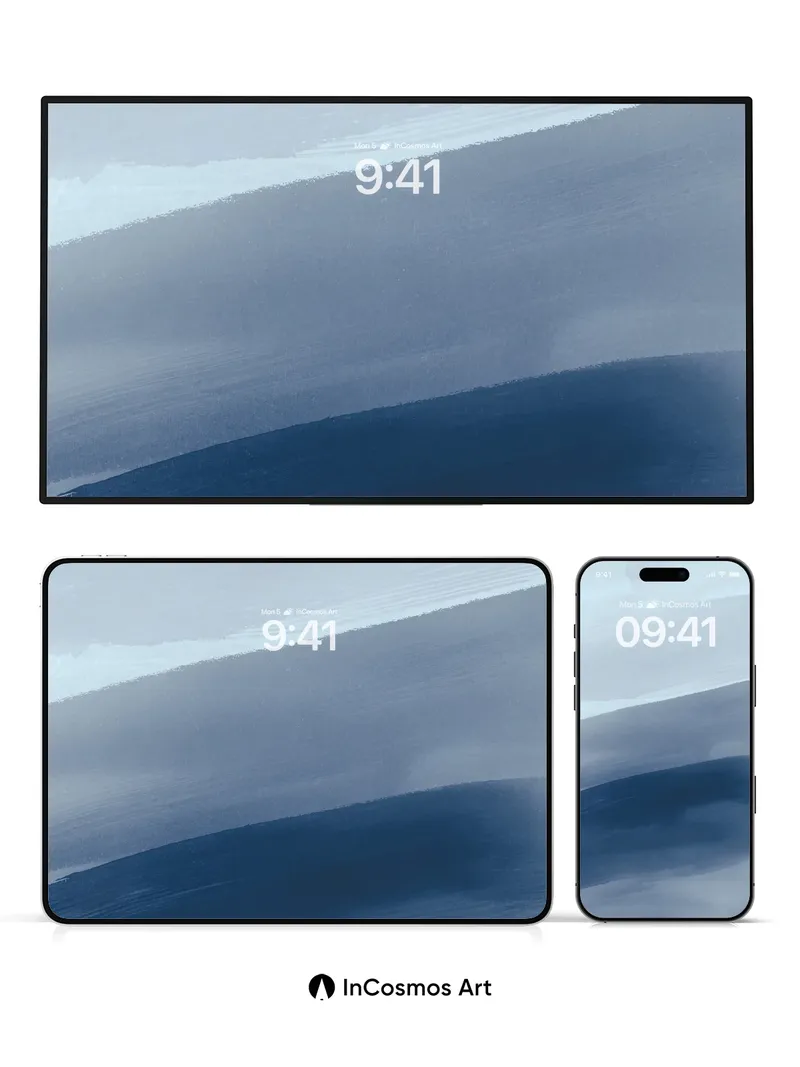 Soft Blue Gradient Wallpaper with Hazy Horizon