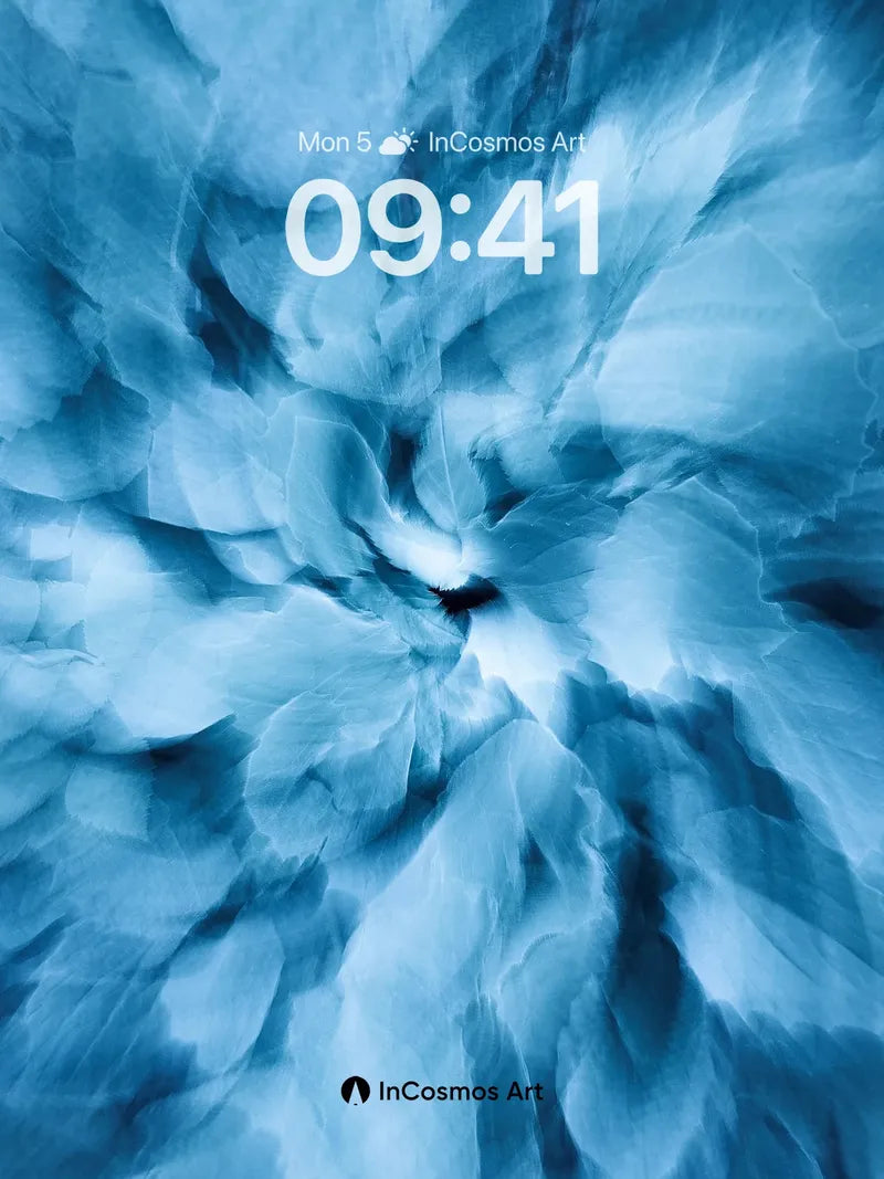 Cobalt Whirlpool Wallpaper with Ethereal Depth wallpaper for iPhone, iPad & Mac