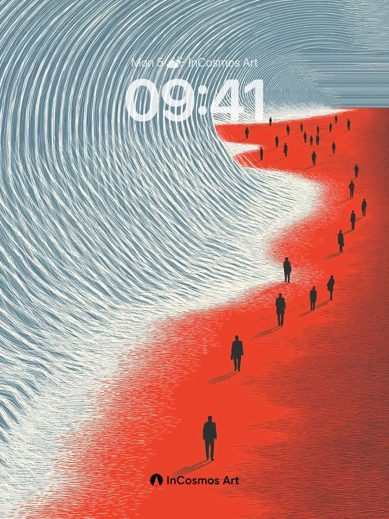 Surreal Current Wallpaper with Echoing Figures wallpaper for iPhone, iPad & Mac