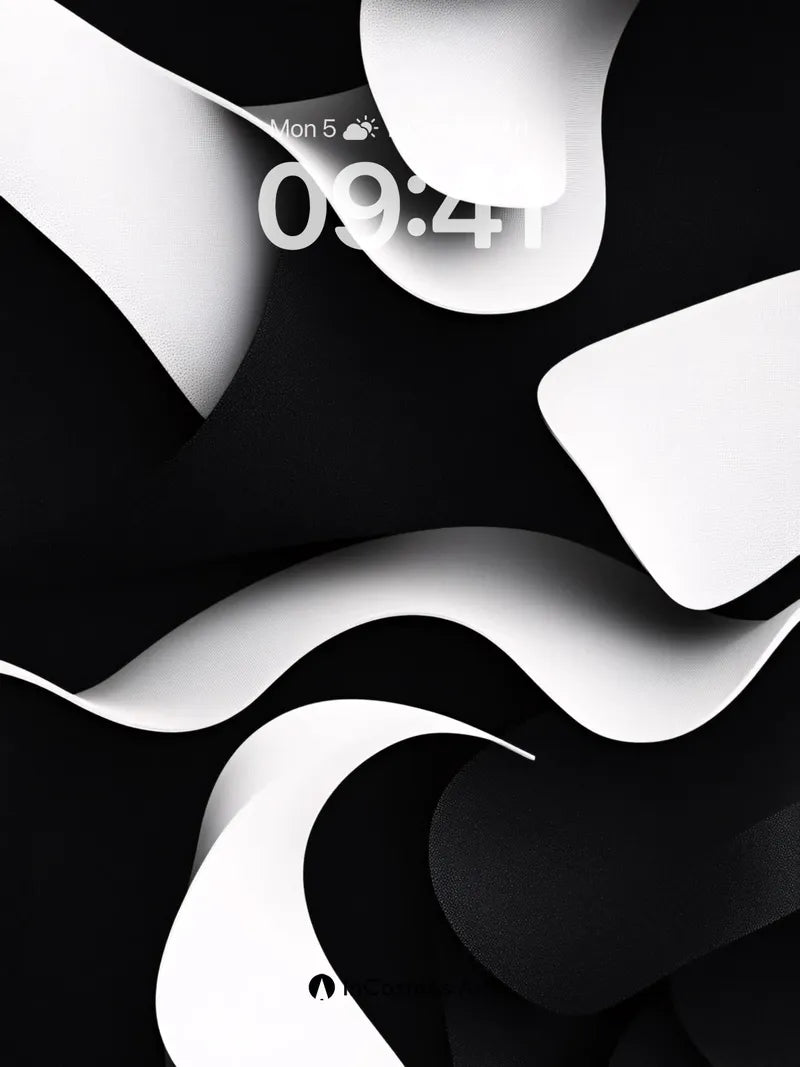 Shadowed Waves Wallpaper with Floating Depth