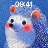 Whimsical Hedgehog Wallpaper with Snowflake Hush wallpaper for iPhone, iPad & Mac