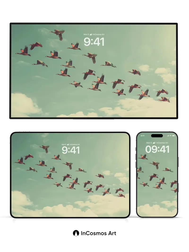 Serenity Flight Wallpaper with Skyward Formation