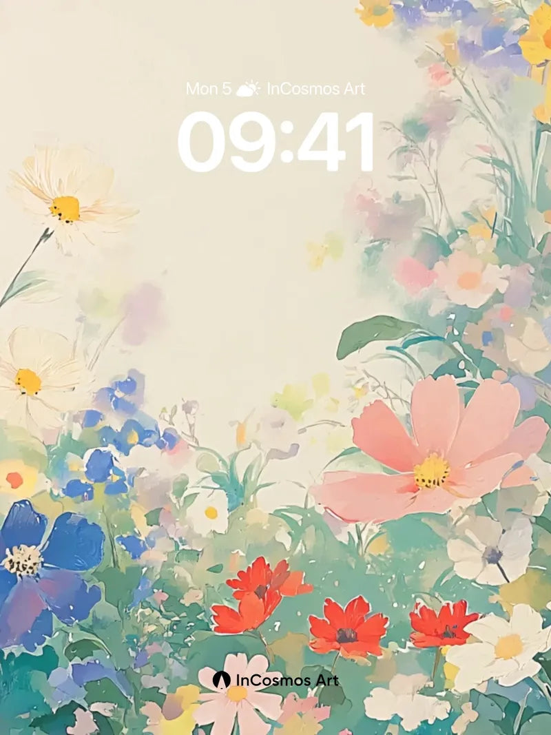 Whispering Bloom Wallpaper with Soft Light Veils