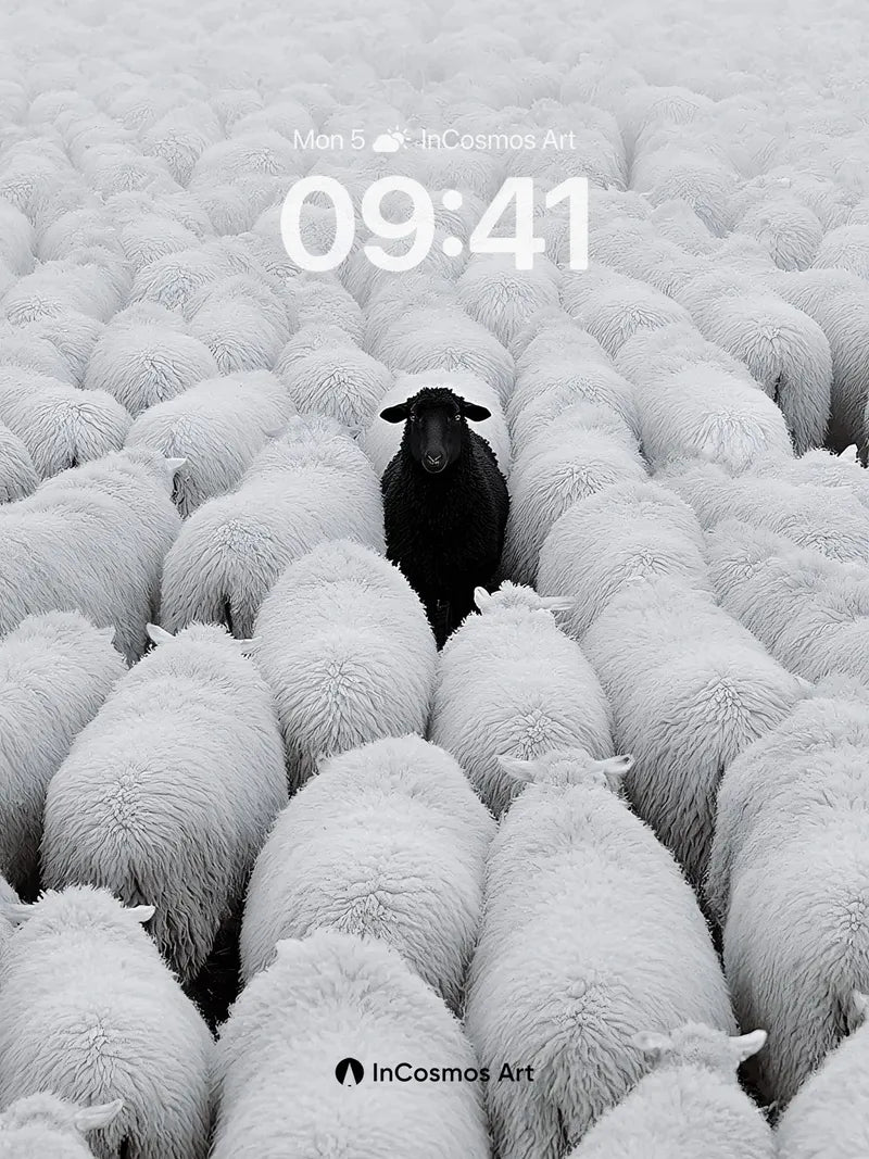 Solitary Shadow Wallpaper in a Sea of Wool wallpaper for iPhone, iPad & Mac