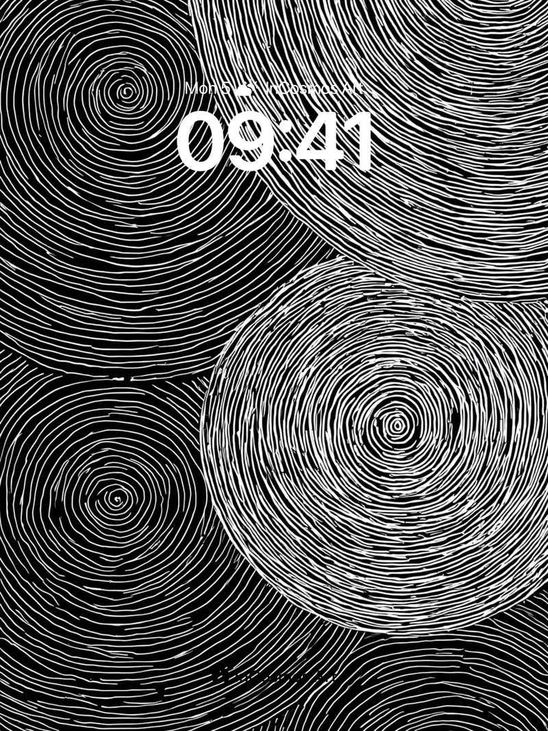Whispering Circles Wallpaper with Ink Veins