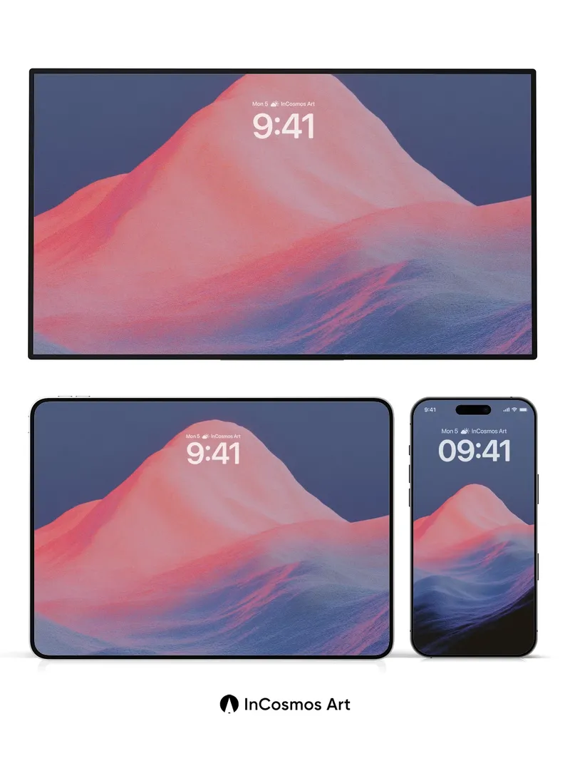 Velvet Horizon Wallpaper with Ethereal Peaks