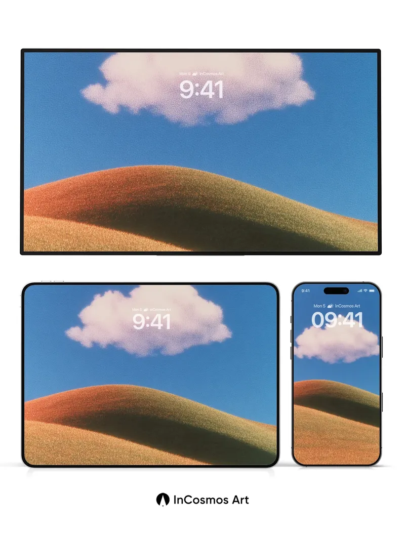 Serenity Ridge Wallpaper with Floating Cloud