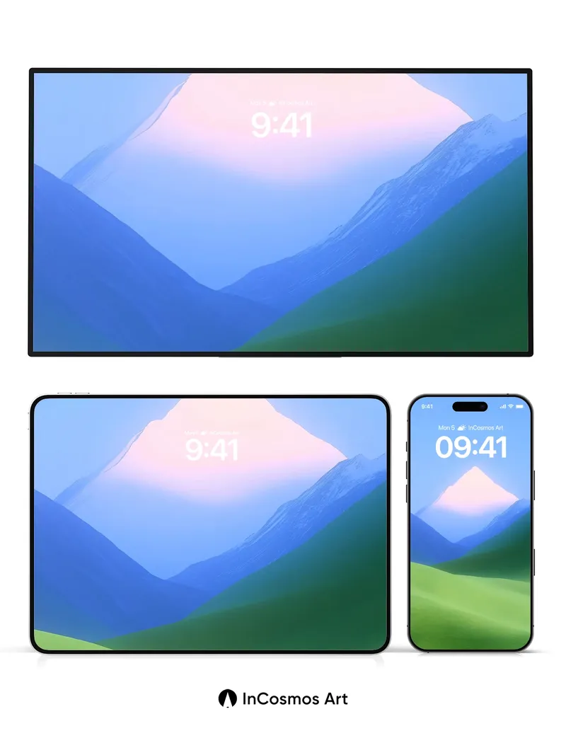 Serenity Peak Wallpaper with Ethereal Light