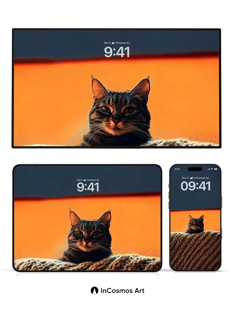 Whispering Knit Wallpaper with Hidden Gaze