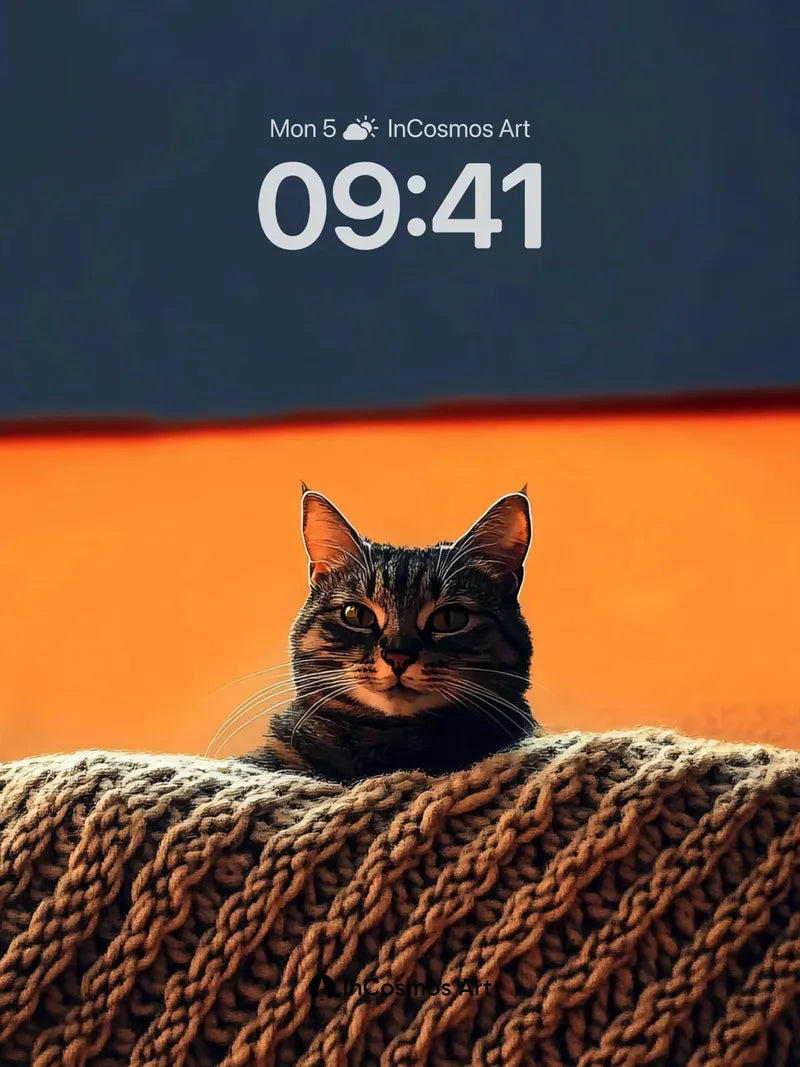 Whispering Knit Wallpaper with Hidden Gaze