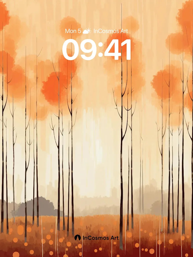 Autumn Hush Wallpaper with Floating Canopy