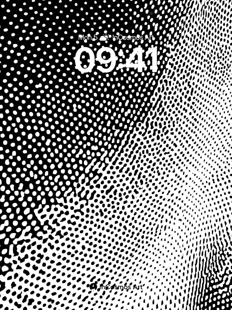 Echoing Dot Matrix Wallpaper with Hypnotic Flow