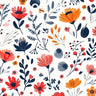Autumn Hush Floral Wallpaper with Whimsical Leaves wallpaper for iPhone, iPad & Mac