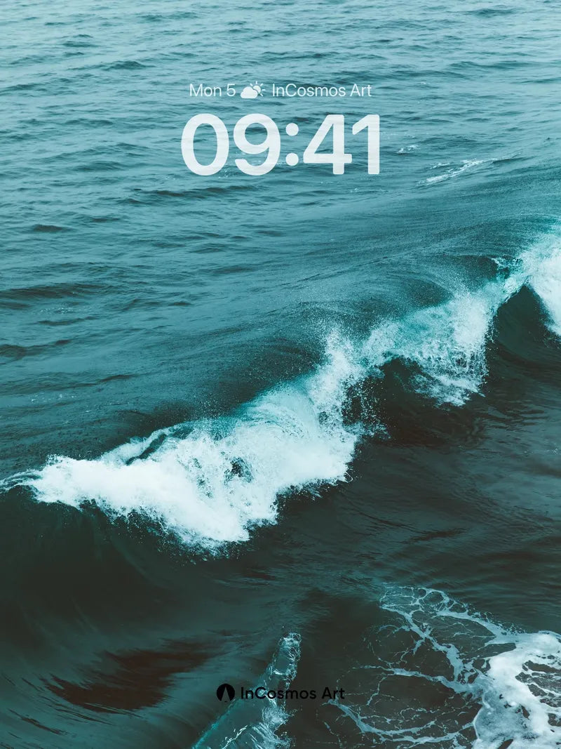 Deep Sea Pulse Wallpaper with Foaming Edges