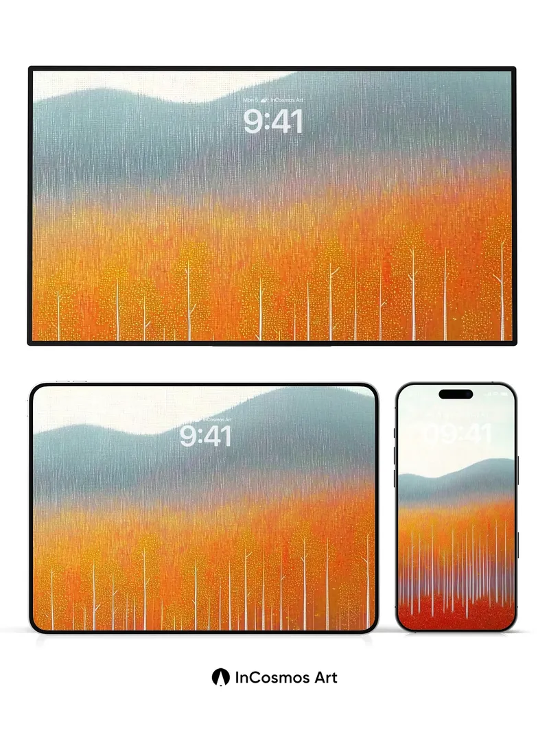 Autumn Hush Wallpaper with Whispering Trunks