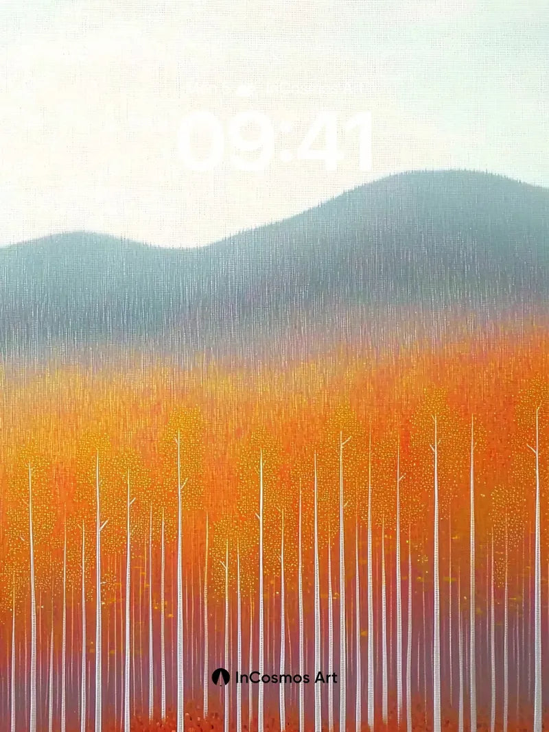 Autumn Hush Wallpaper with Whispering Trunks