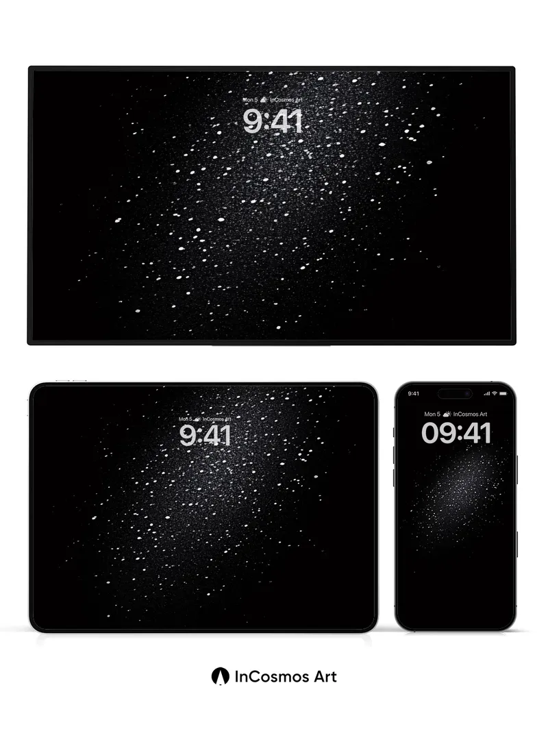 Cosmic Dust Wallpaper with Silent Stars