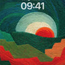 Ember Veil Wallpaper with Textured Horizon wallpaper for iPhone, iPad & Mac