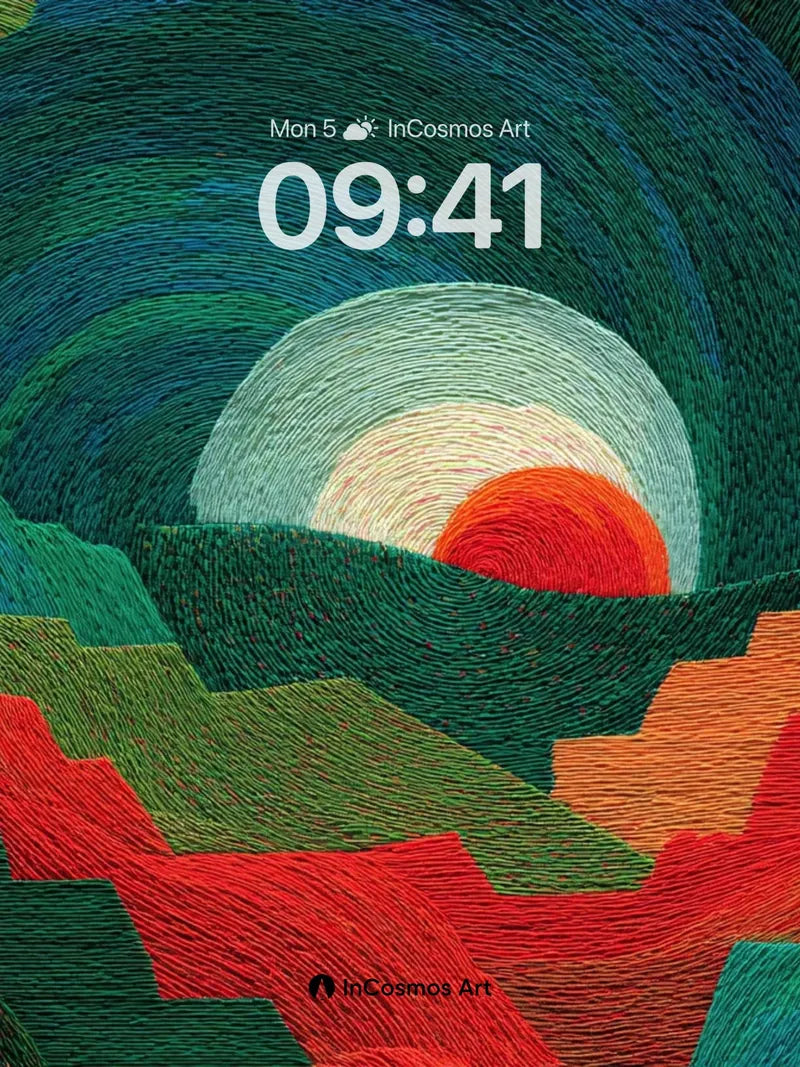 Ember Veil Wallpaper with Textured Horizon