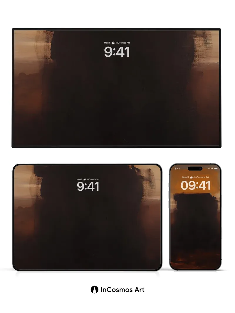 Shadowed Horizon Wallpaper with Golden Hush