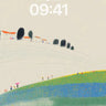 Whispering Hills Watercolor Background