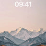Silent Snowfall Wallpaper with Distant Peaks wallpaper for iPhone, iPad & Mac