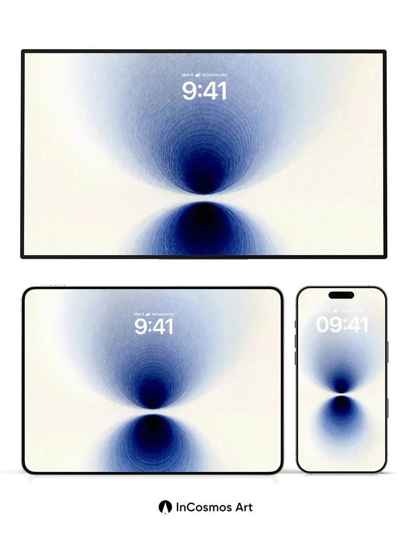 Serenity Sphere Wallpaper with Deep Blue Core