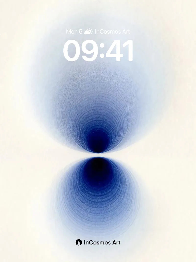 Serenity Sphere Wallpaper with Deep Blue Core