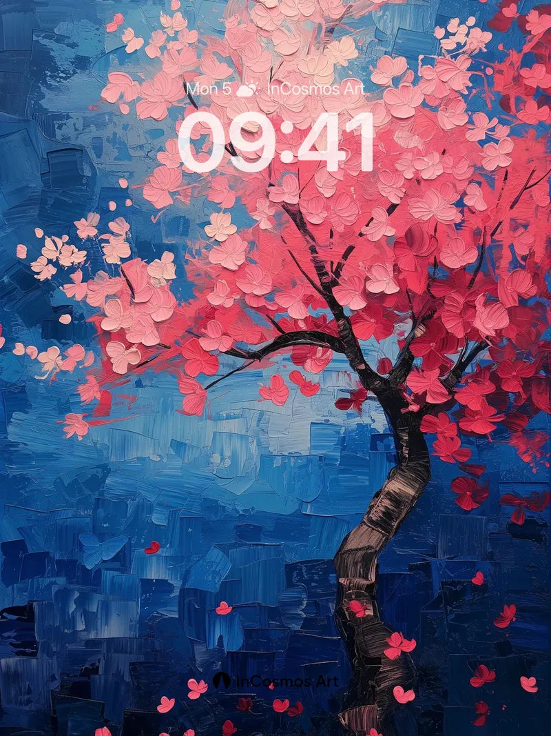 Crimson Whispers Wallpaper with Midnight Bloom wallpaper for iPhone, iPad & Mac