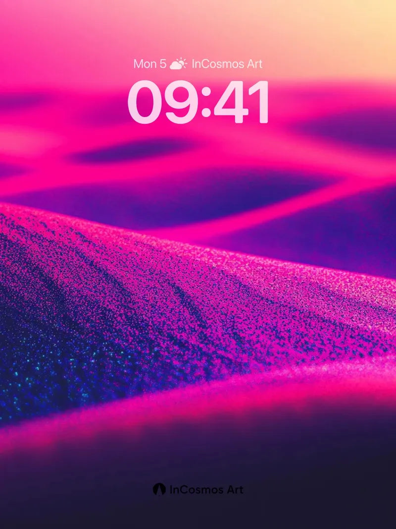 Neon Dune Wallpaper with Cosmic Dust