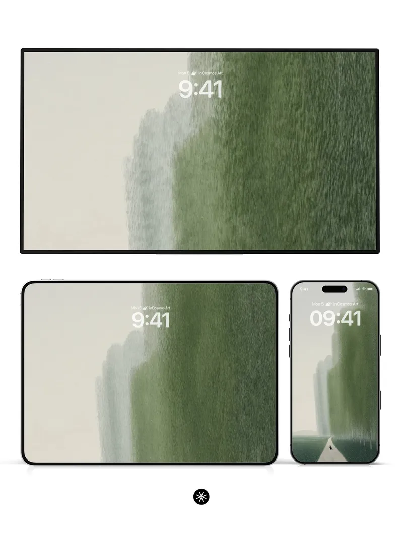 Serene Willow Path Wallpaper with Solitary Figure