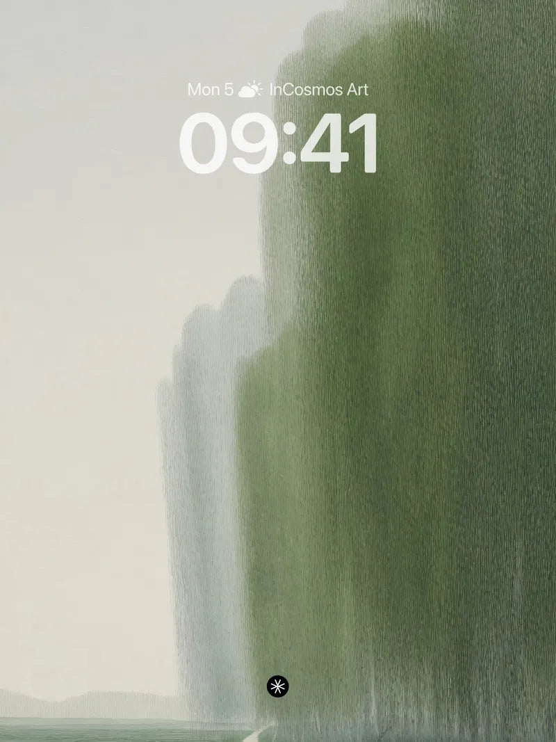 Serene Willow Path Wallpaper with Solitary Figure