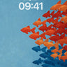 Gradient Flow Fish School Wallpaper wallpaper for iPhone, iPad & Mac