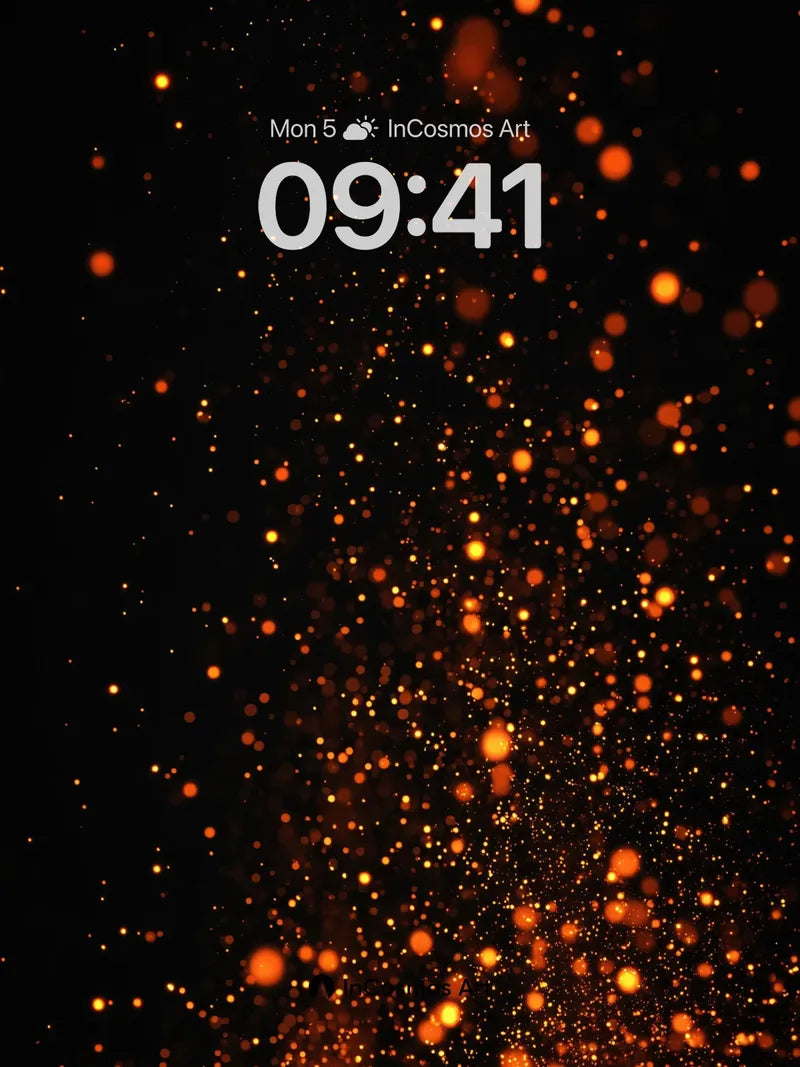 Emberfall Wallpaper with Floating Ash