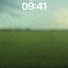 Muted Raindrop Wallpaper with Verdant Field Veil wallpaper for iPhone, iPad & Mac