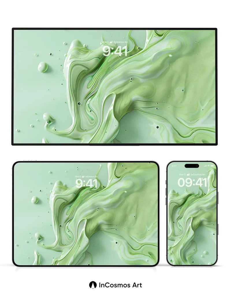 Serenity Swirl Wallpaper with Liquid Light