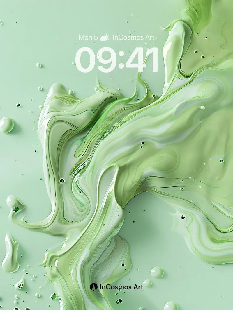 Serenity Swirl Wallpaper with Liquid Light