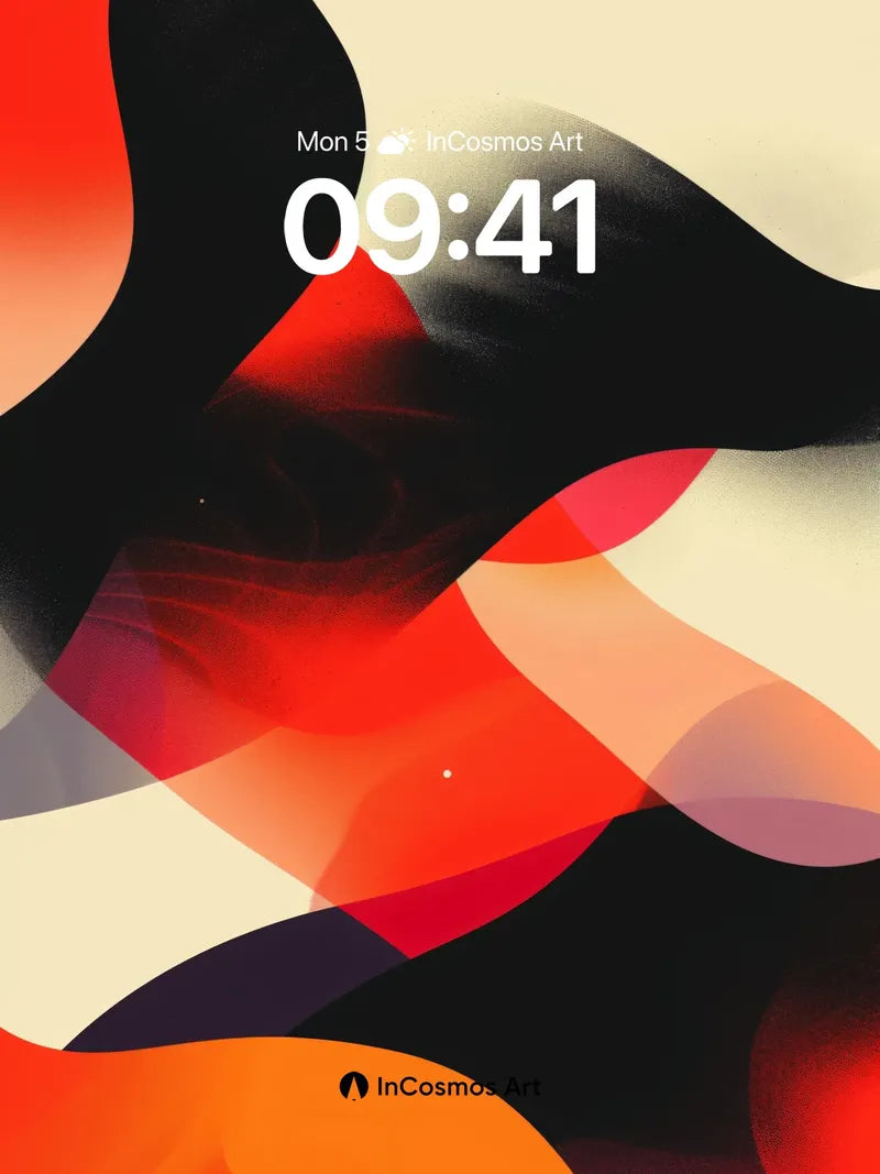 Crimson Pulse Wallpaper with Liquid Shadows