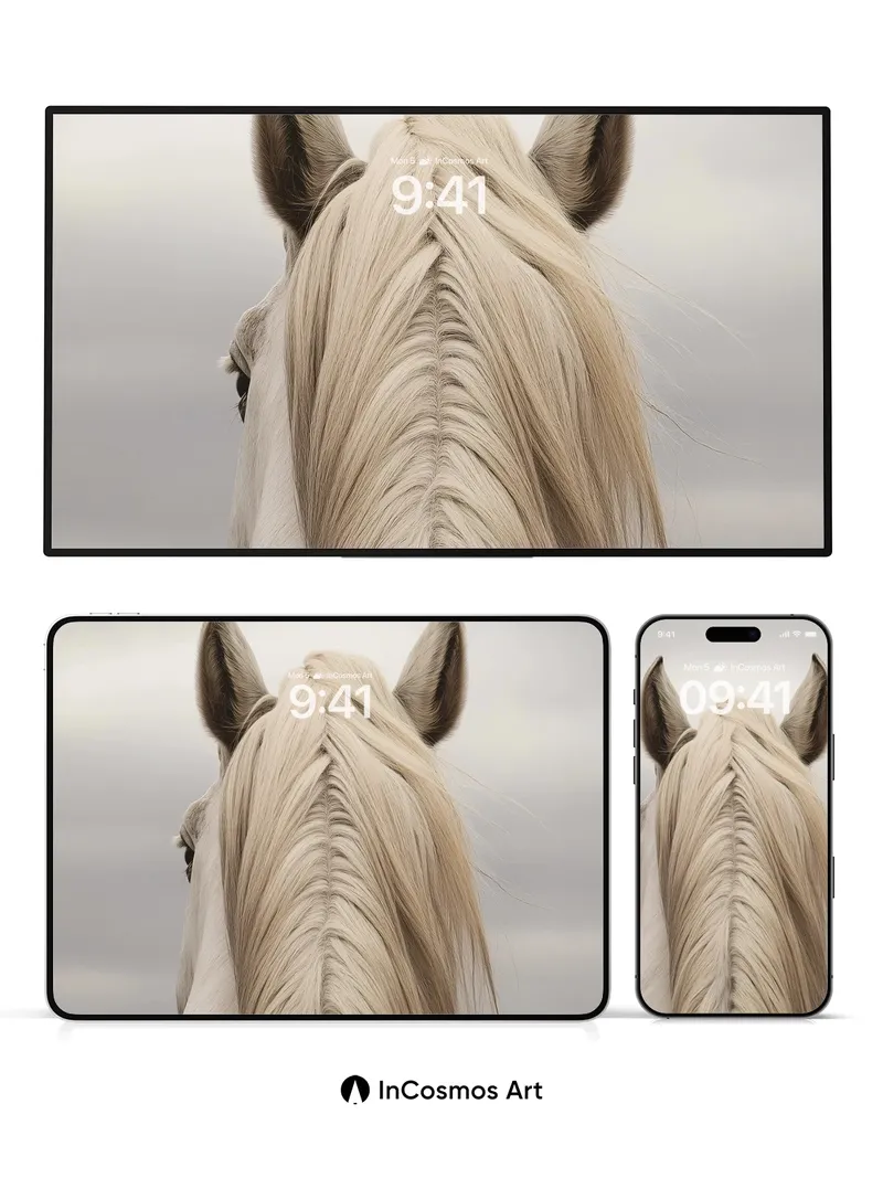 Serenity in Mane Wallpaper with Ethereal Sky